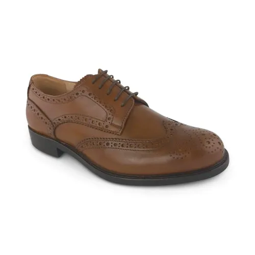 Derby in pelle color cuoio