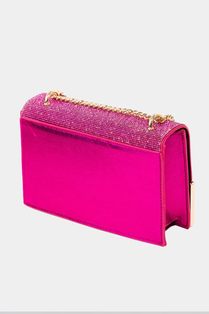 Fame Rhinestone Studded Rectangle Crossbody Bag Rhinestone Ankle Cowboy Boots for Women