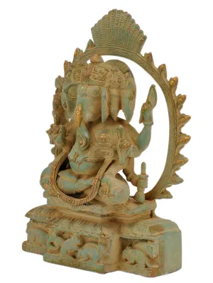 Five Headed Ganpati Antique Finish