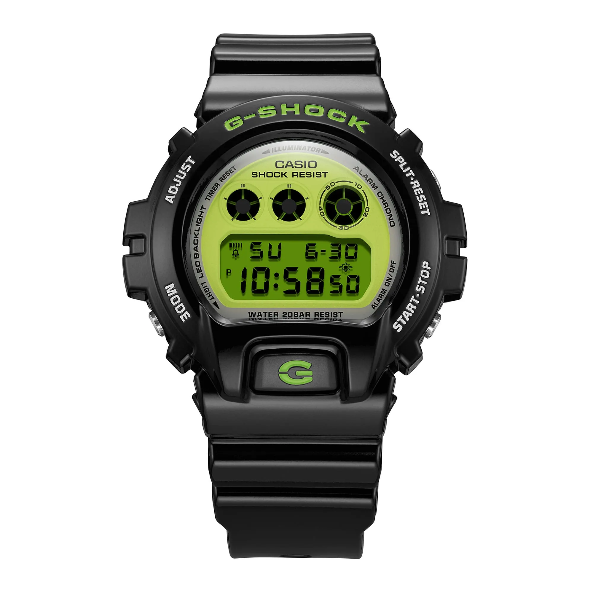 G-SHOCK Crazy Colors DW6900RCS-7 Black & Lime Green Digital