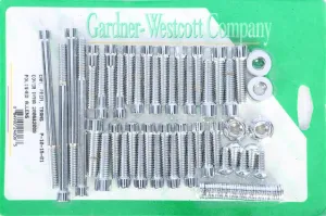 Gardner-Westcott P-10-15-01 Cam and Primary Cover Hardware Set - Polished - Chrome