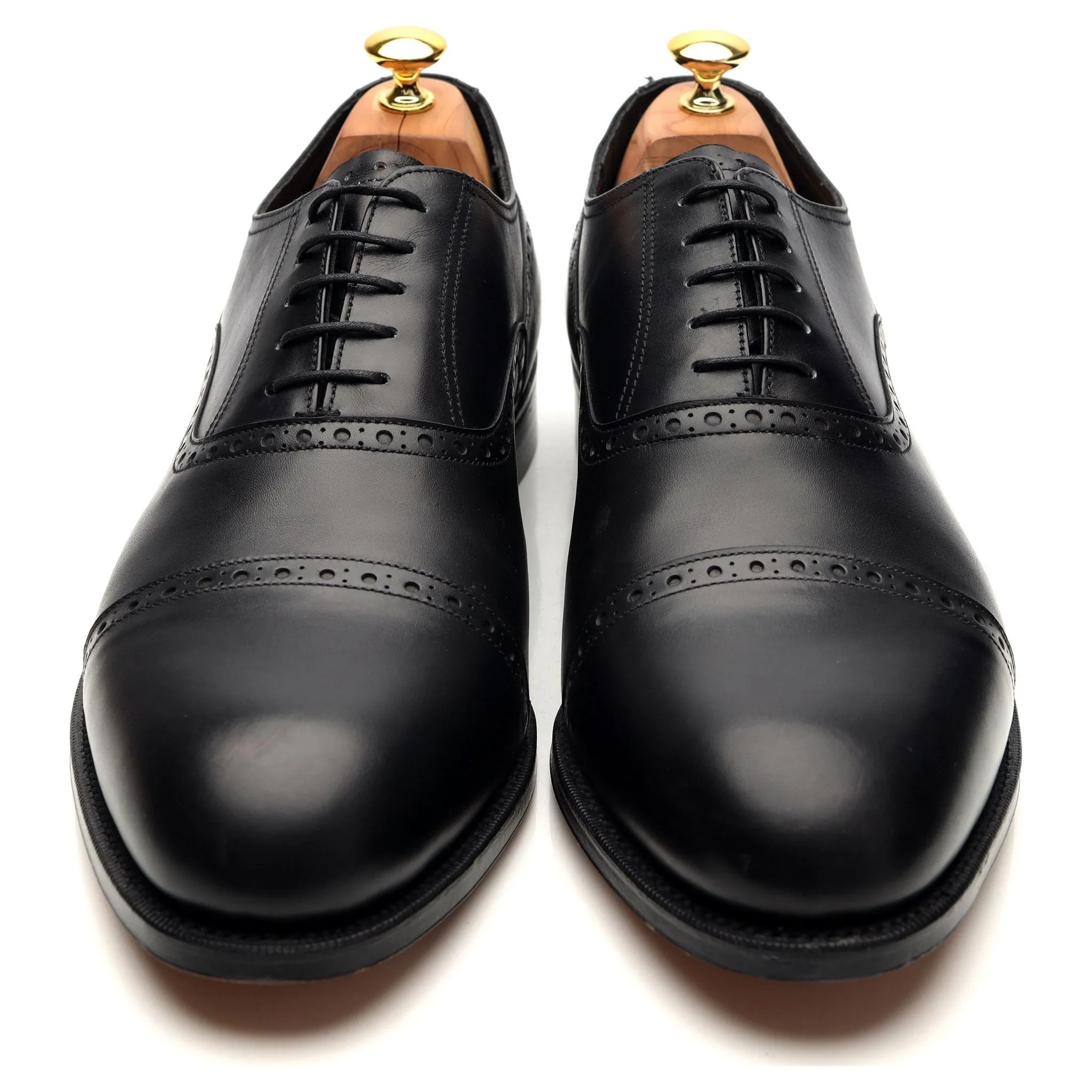 G:One Black Leather Oxford Brogues UK 12 F