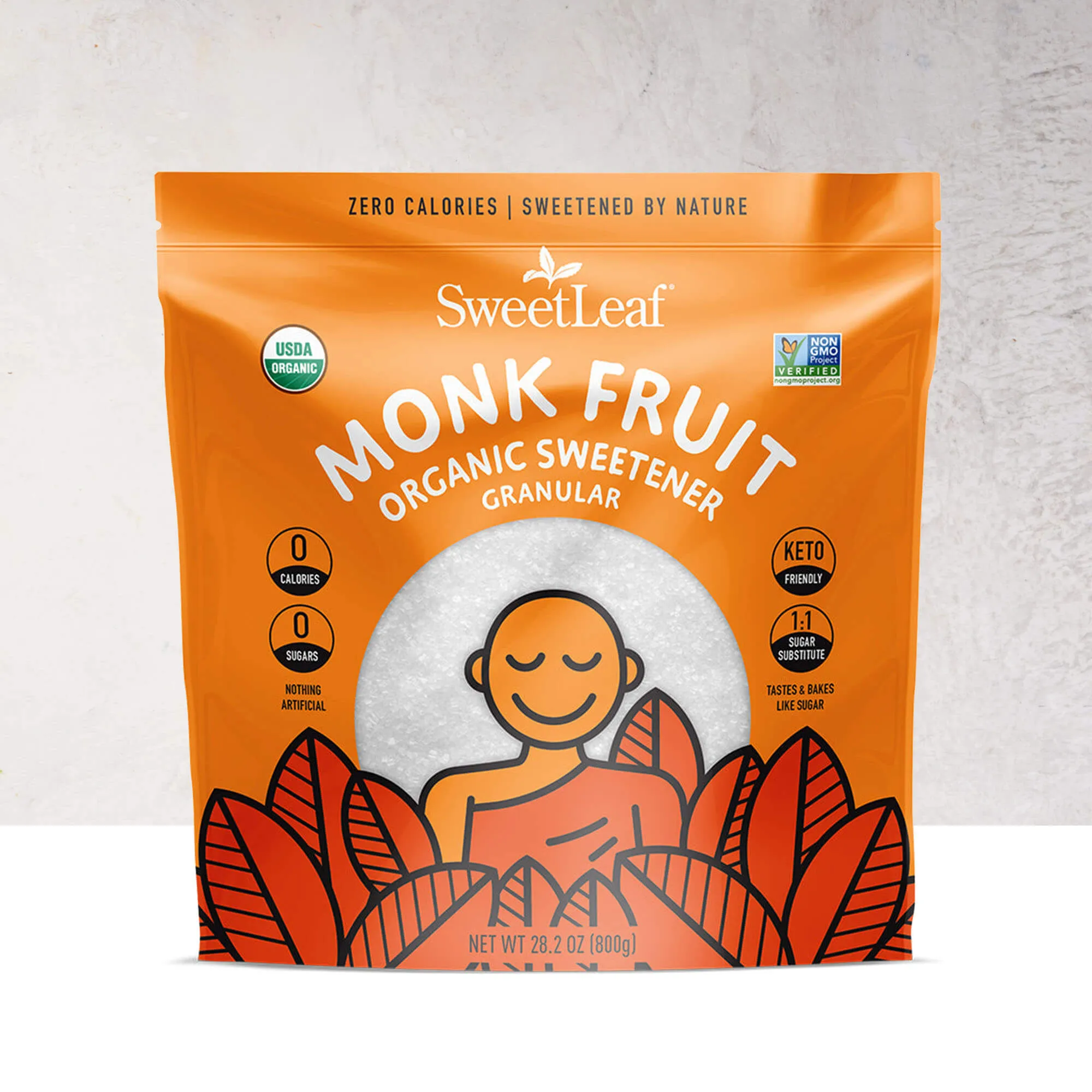 Granular Monk Fruit Sweetener Bag, 800 grams