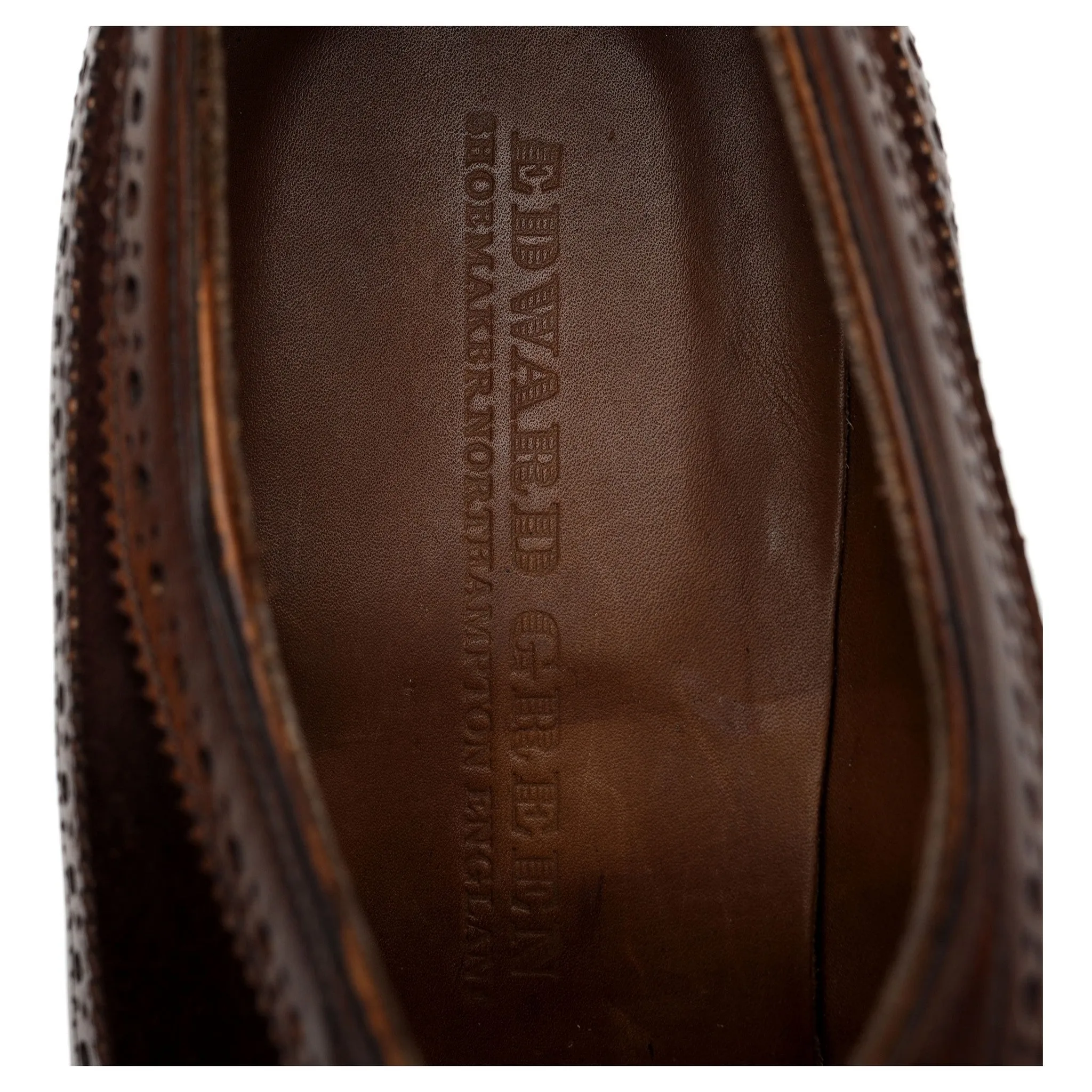 'Harrogate' Dark Brown Leather Oxford Spectator Brogues UK 9.5 E