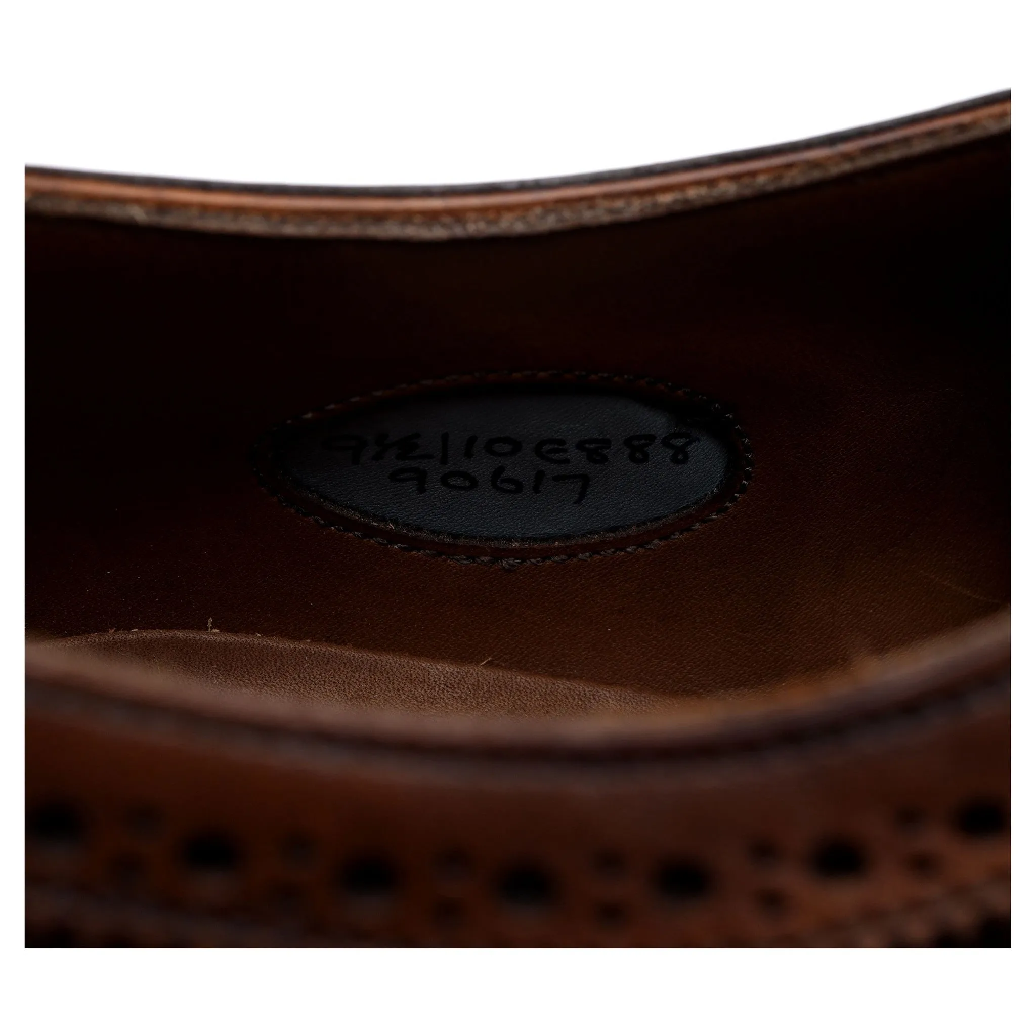 'Harrogate' Dark Brown Leather Oxford Spectator Brogues UK 9.5 E