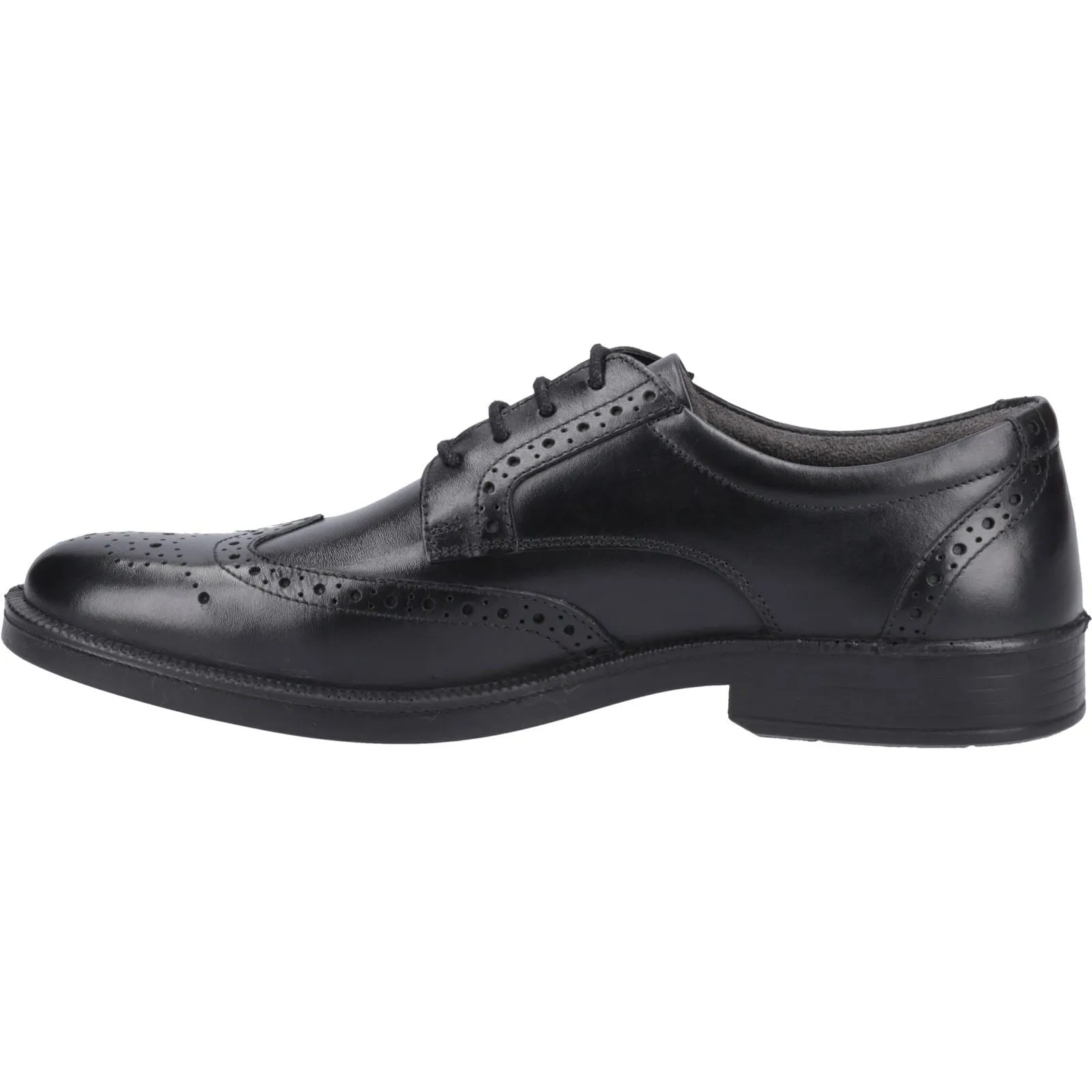 Hush Puppies Nolan Leather Men's Black Brogues Shoes