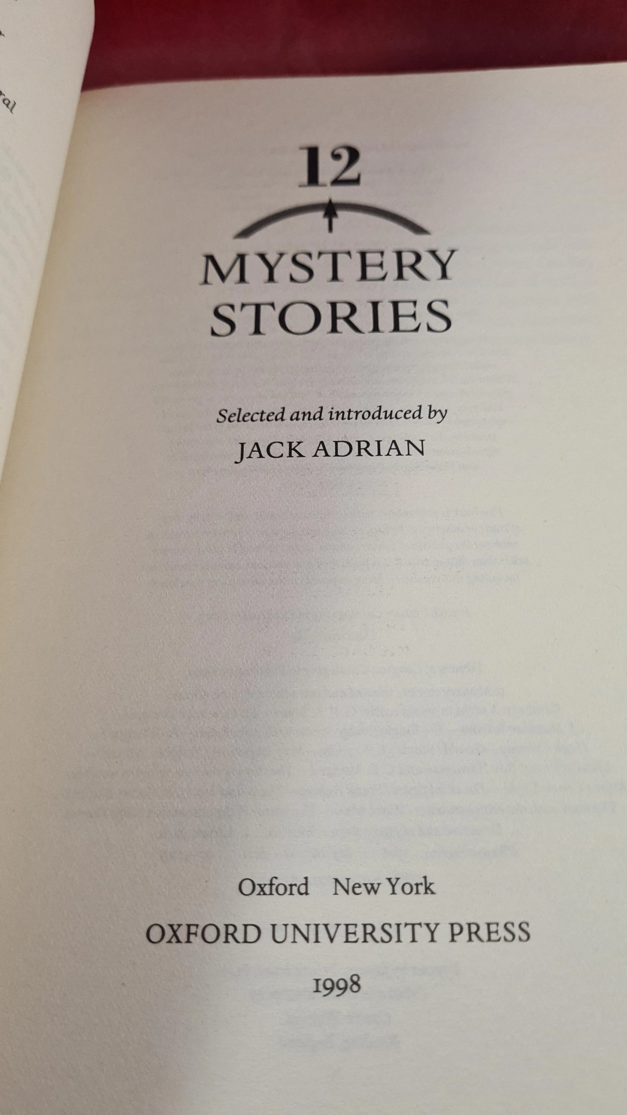 Jack Adrian - Twelve Mystery Stories, Oxford, 1998, Paperbacks