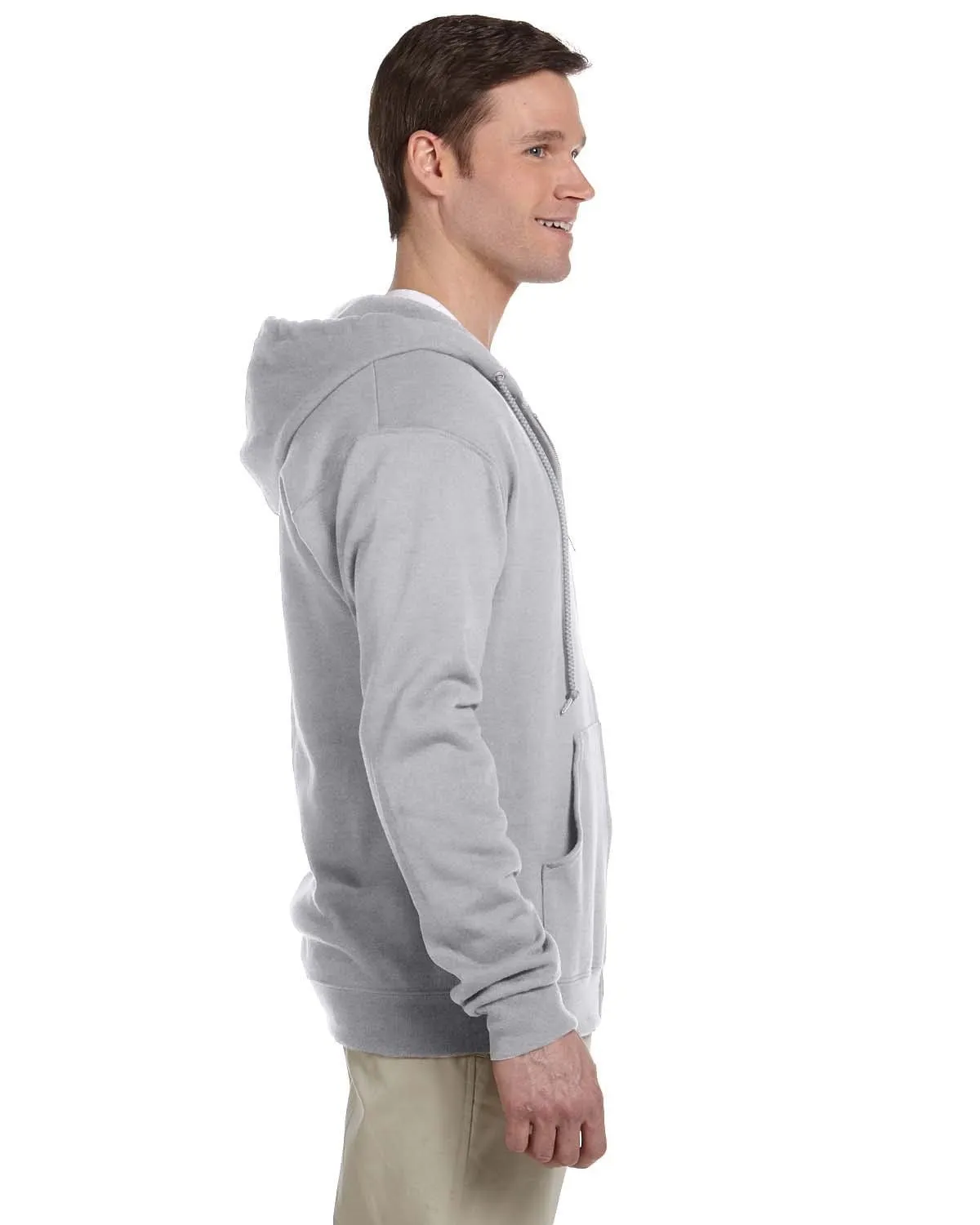 Jerzees Lightweight Full-Zip Hooded Sweatshirt | Oxford