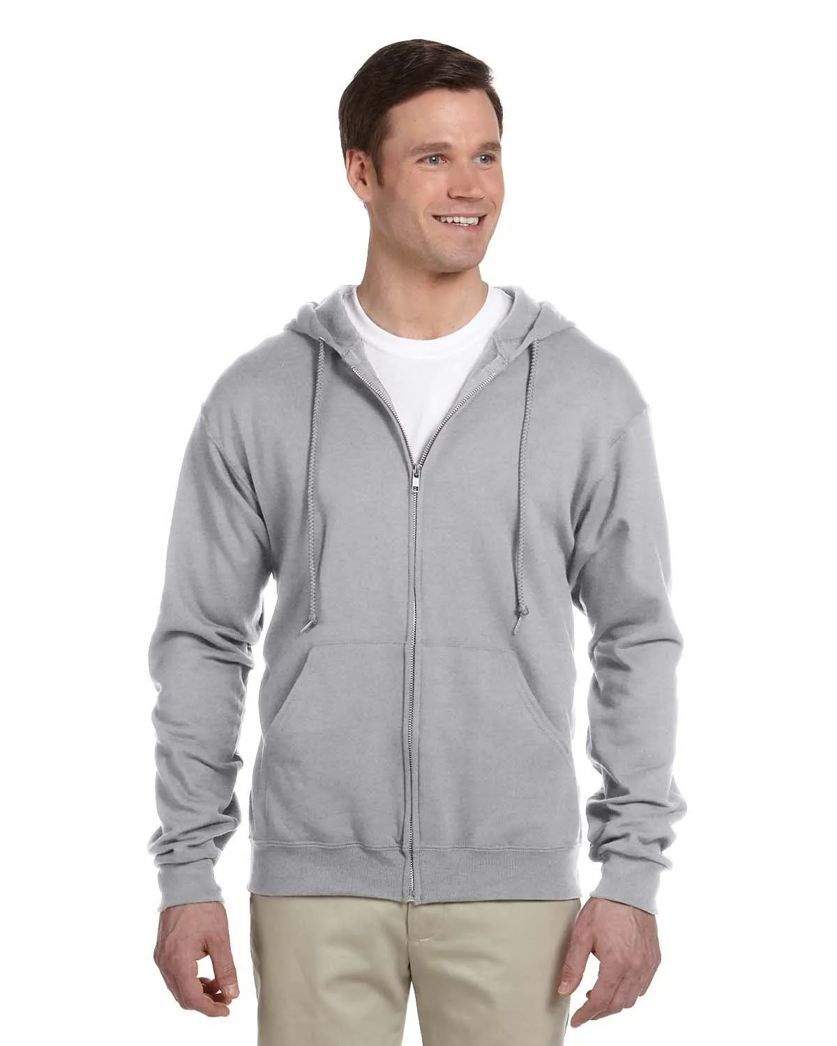 Jerzees Lightweight Full-Zip Hooded Sweatshirt | Oxford