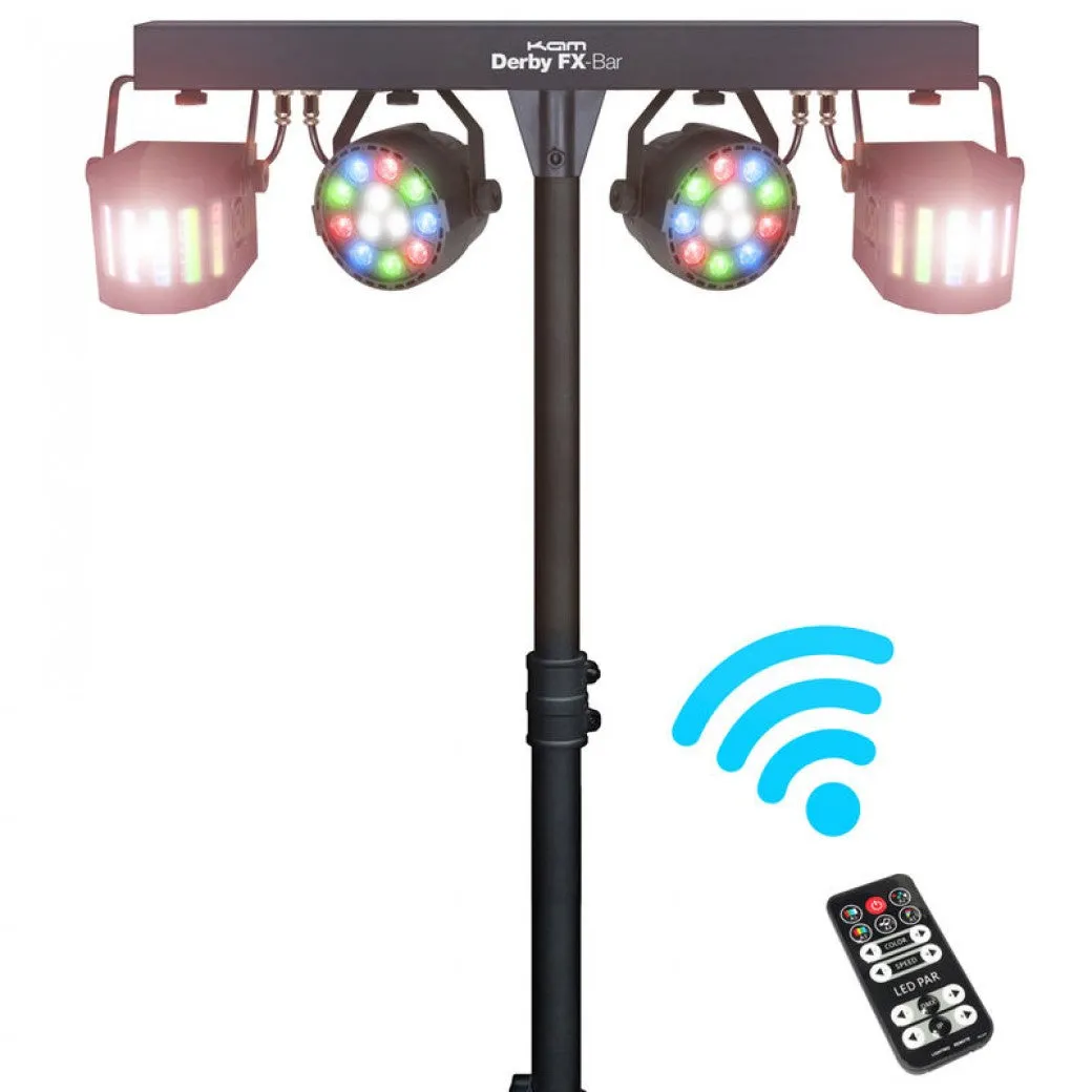 KAM Derby Effects Bar inc. 4 Lights/Stand
