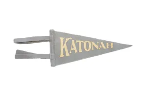 Katonah NY Mini Grey Felt Pennant