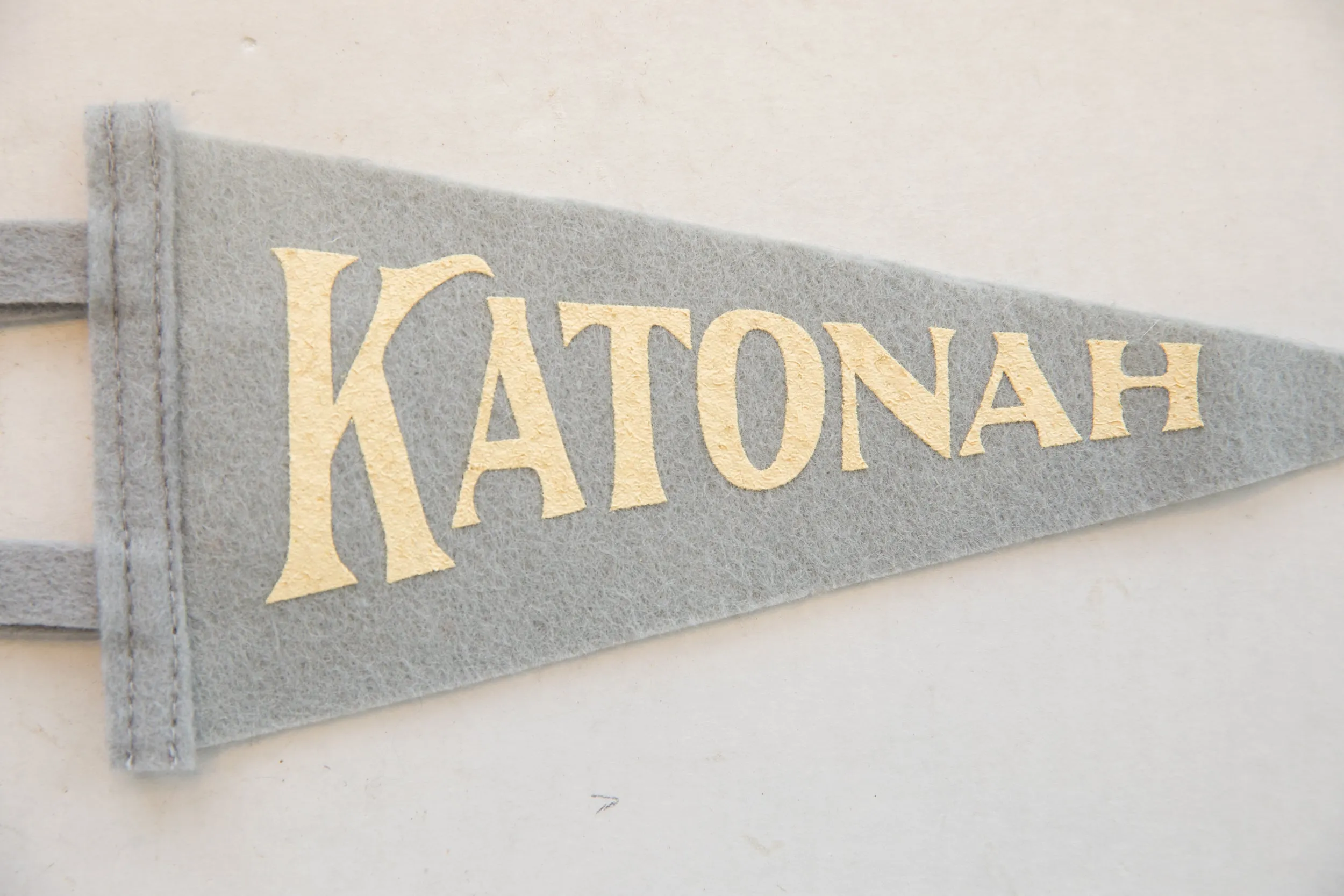Katonah NY Mini Grey Felt Pennant