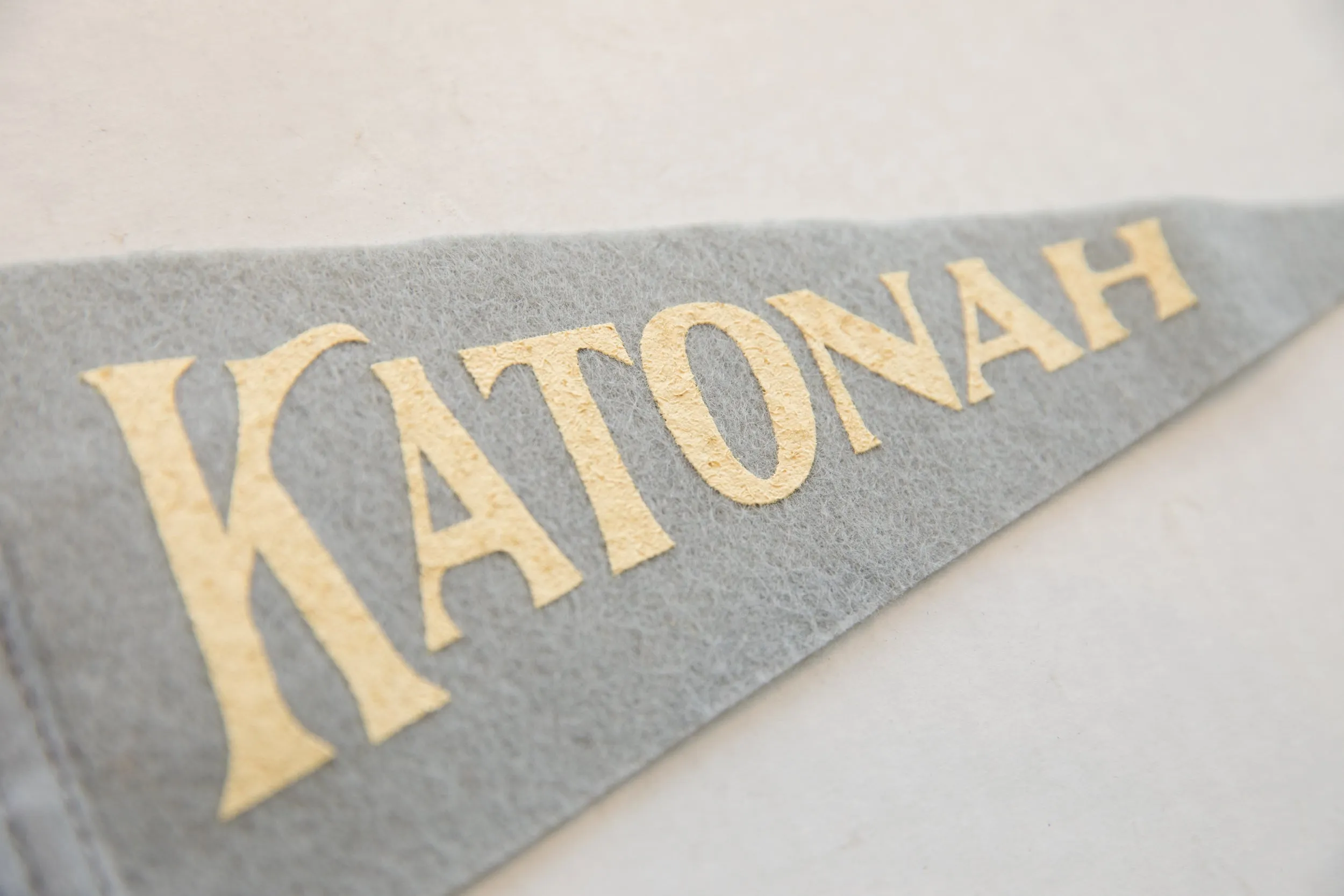 Katonah NY Mini Grey Felt Pennant