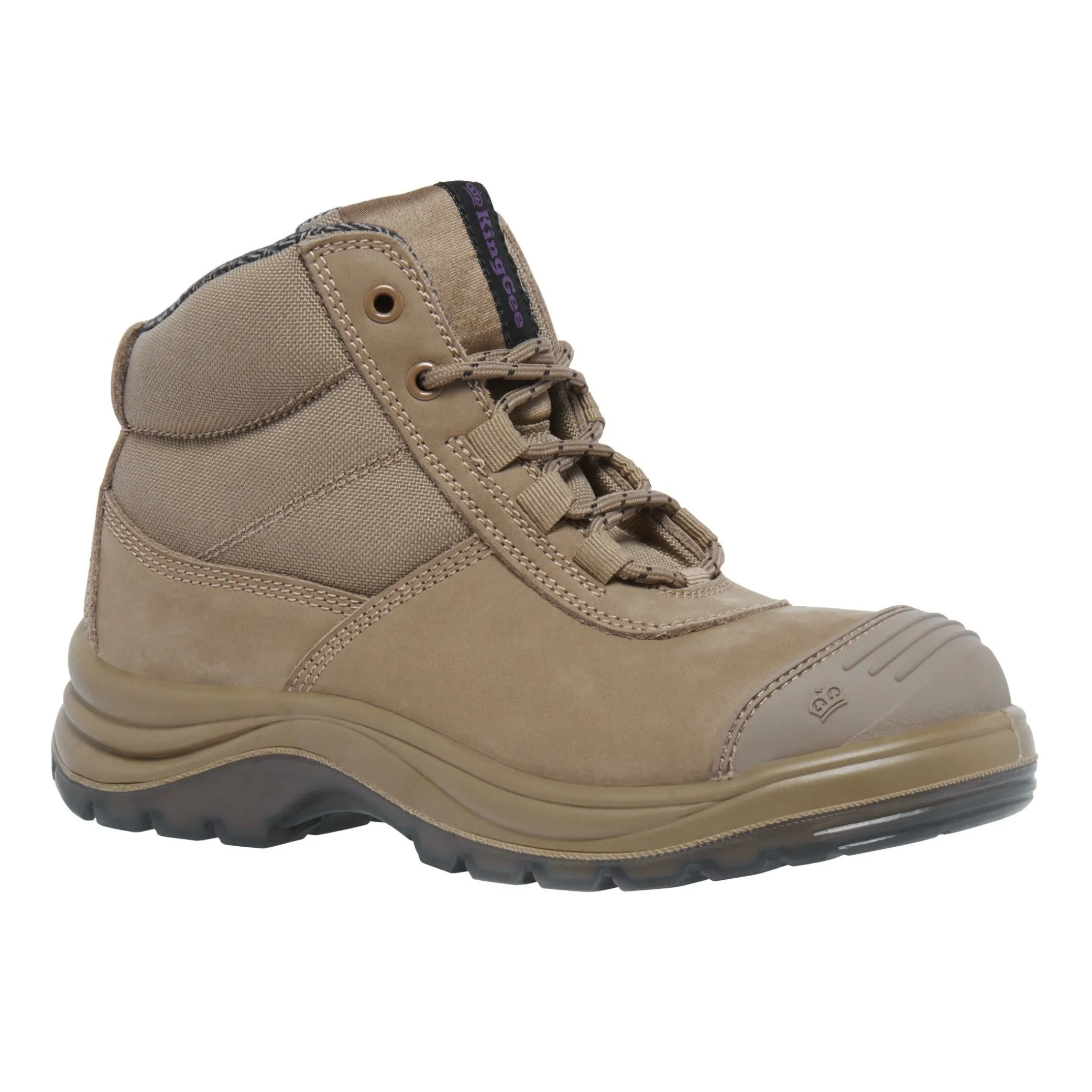 KingGee Women's Tradie Comfortmax Work Boots - Stone