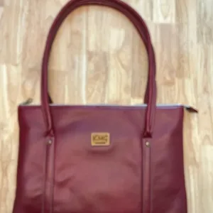 KMGhandmade Original Big Mouth Bag - Red & Harlequin