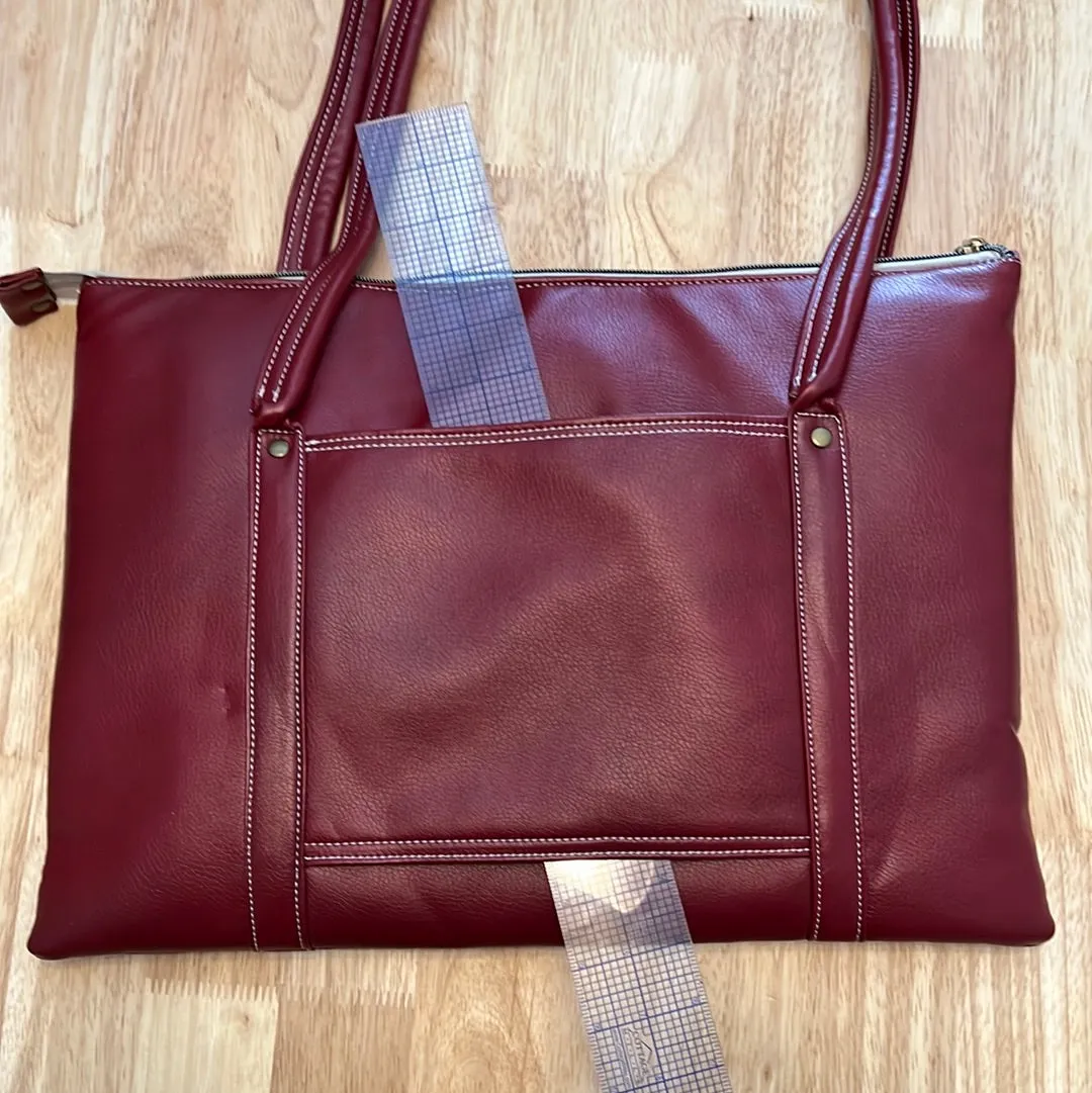 KMGhandmade Original Big Mouth Bag - Red & Harlequin