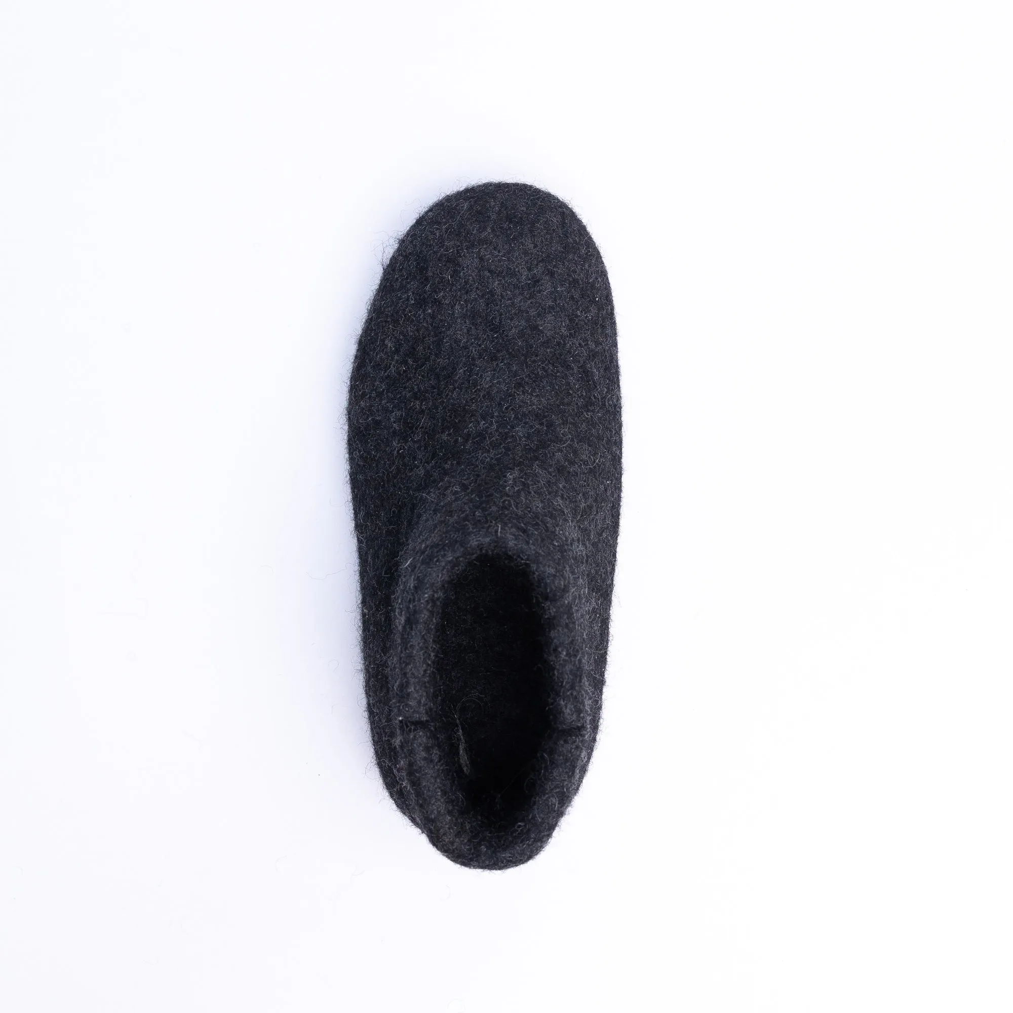 KUUMA - Graphite Wool Felt Boots Unisex, Cozy, Handmade Indoor Comfort