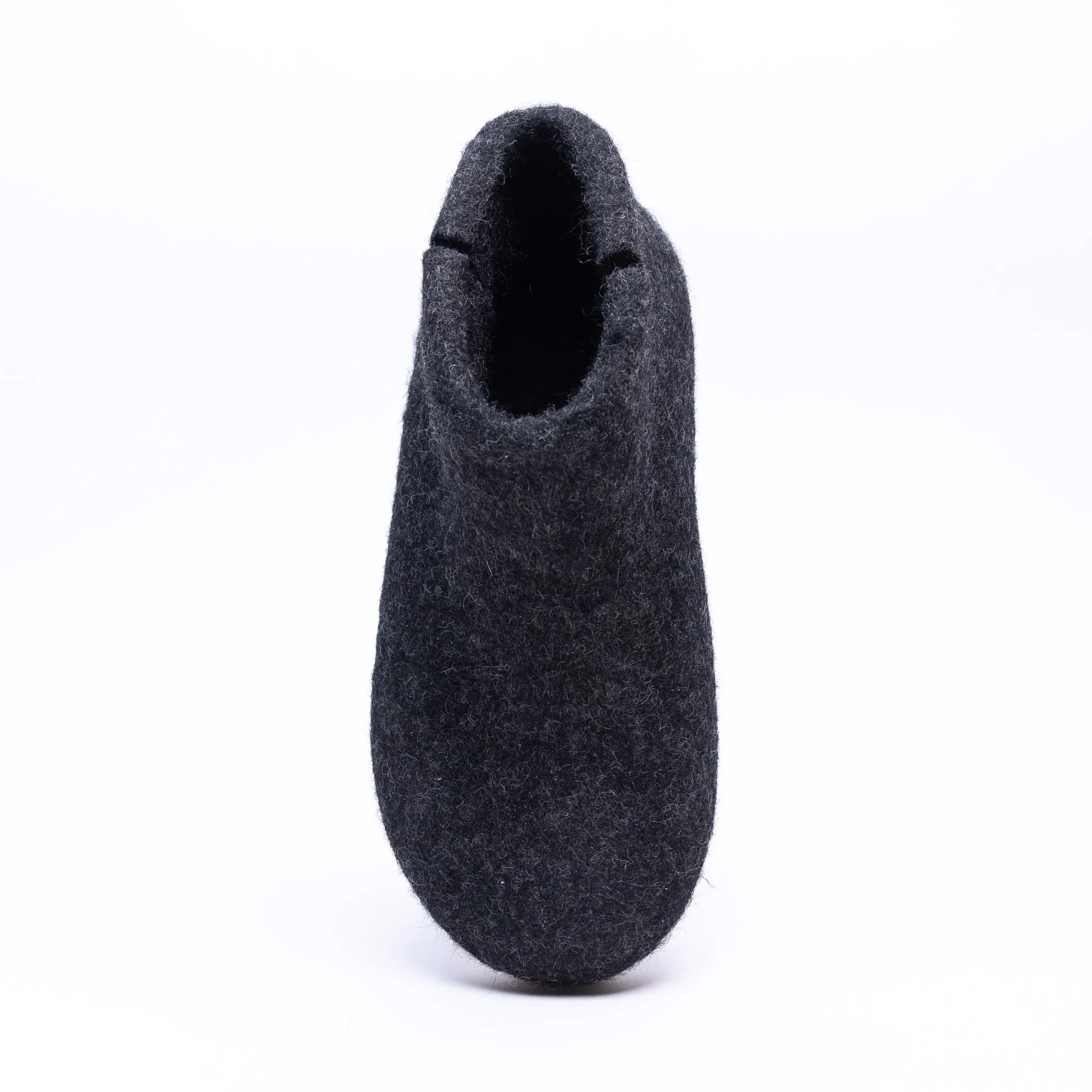 KUUMA - Graphite Wool Felt Boots Unisex, Cozy, Handmade Indoor Comfort