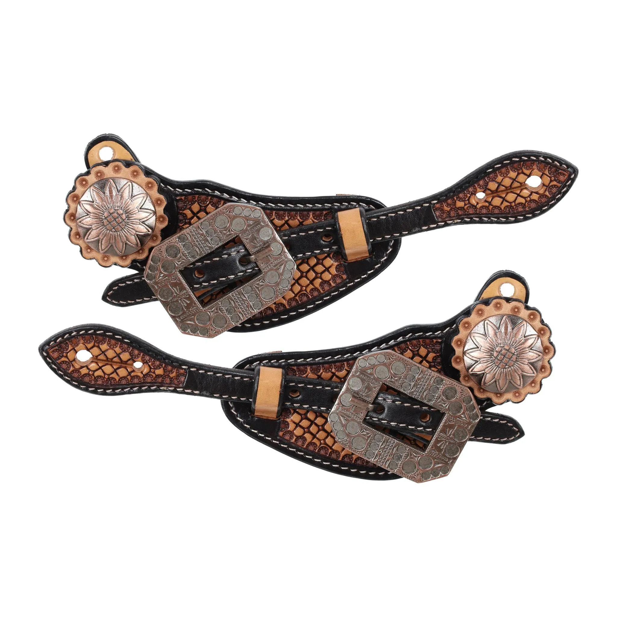 Ladie's Argentina Cow Leather Antique Copper Spur Strap