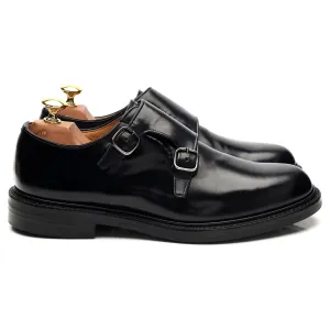 'Lambourn' Black Leather Double Monk Strap UK 6 G