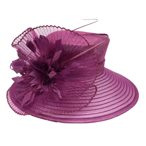 lampshade w/feather burst ~ magenta