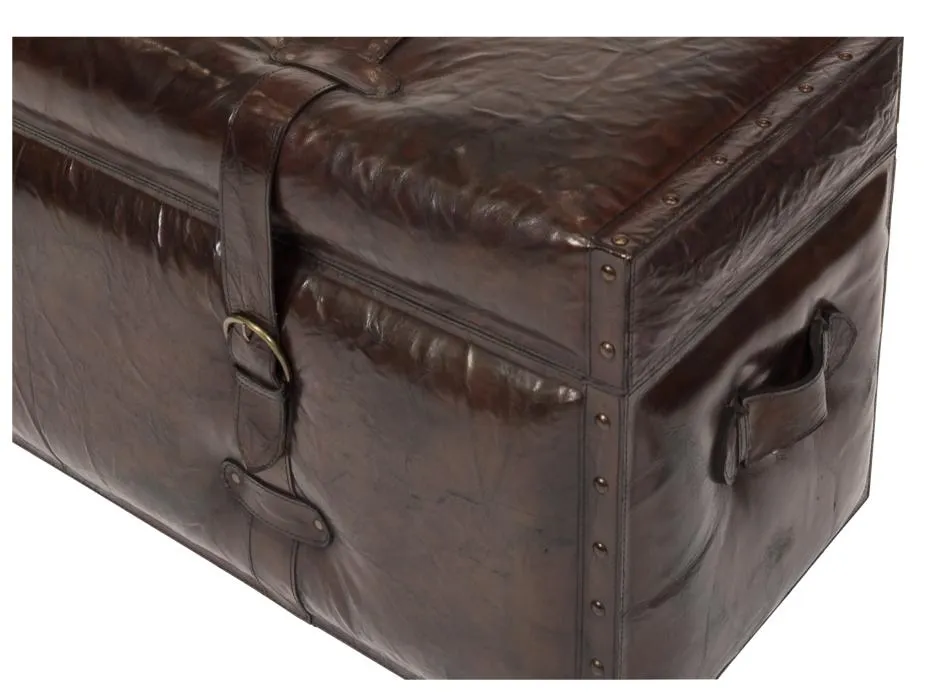Laramie Leather Trunk Bench