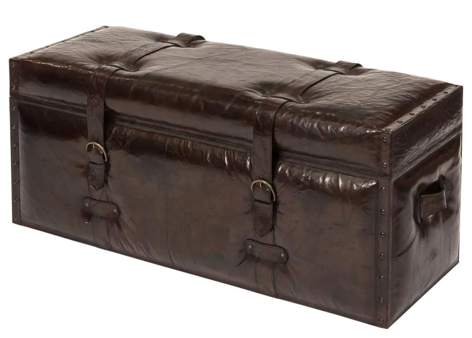Laramie Leather Trunk Bench