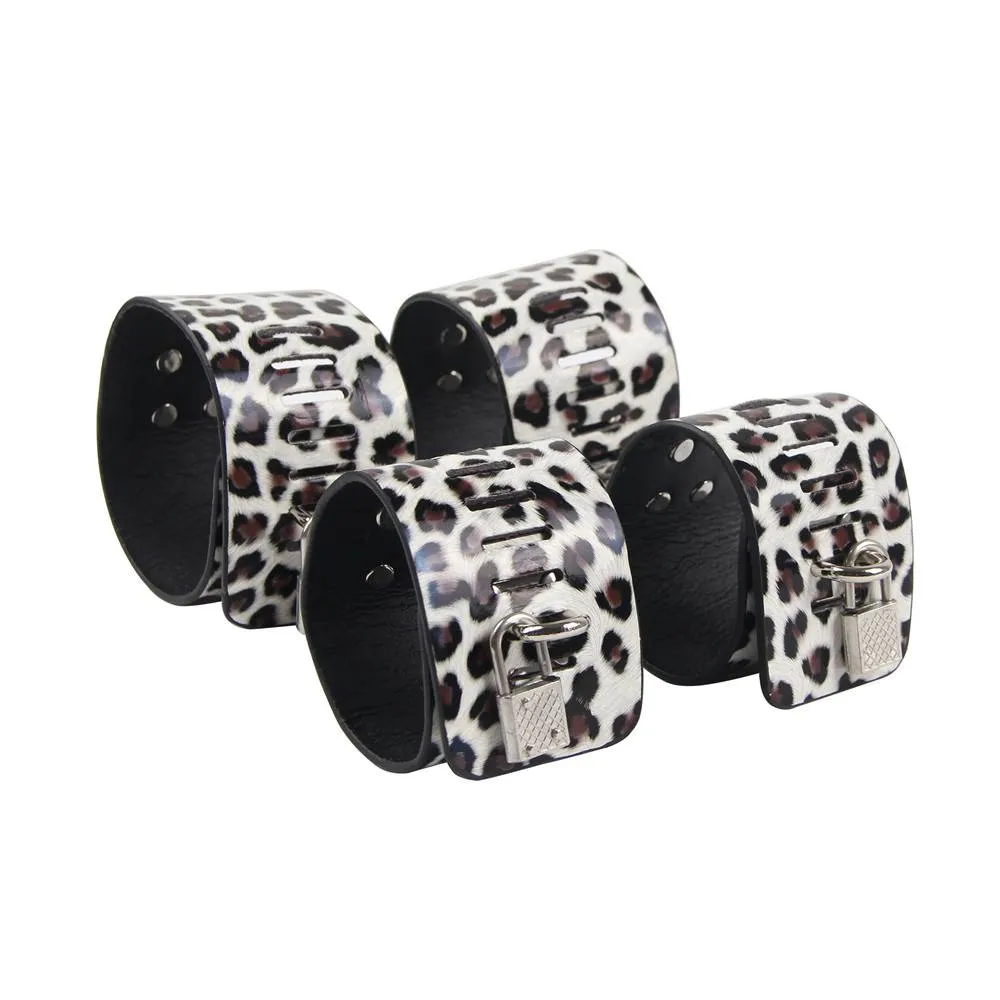 Leopard Leather Bondage Adult Sexy Toys Sm Sexy Product BDSM