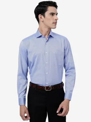 Light Blue Solid Regular Fit Formal Shirt | JadeBlue