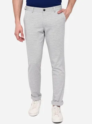 Light Grey Solid Venice Fit Casual Trouser | JadeBlue