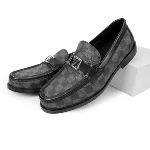 LOUIS VUITTON GRAY CHEQUERED PREMIUM QUALITY LOAFER