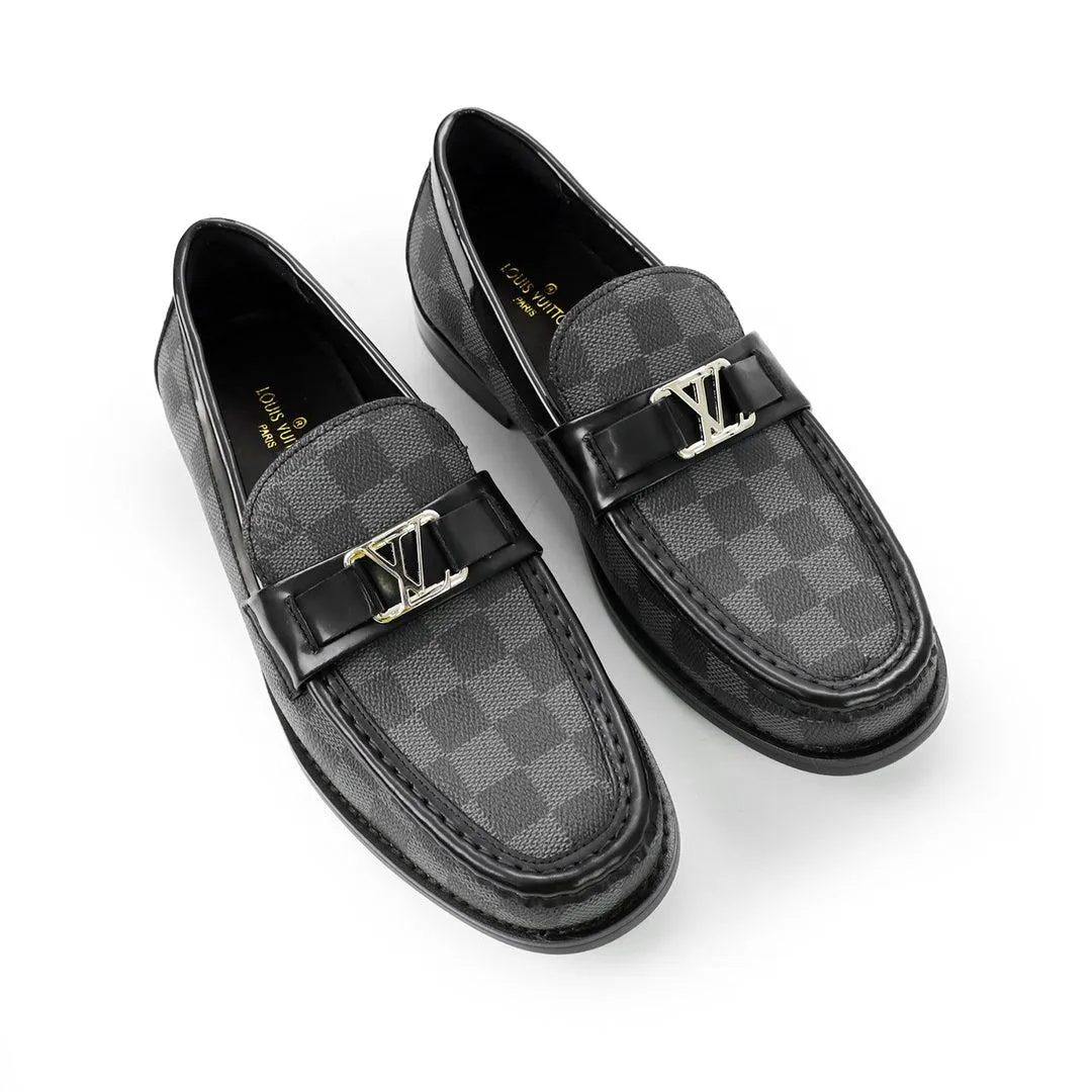 LOUIS VUITTON GRAY CHEQUERED PREMIUM QUALITY LOAFER