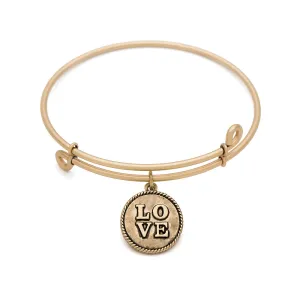 Love, Bangle Antique Gold Color Finish