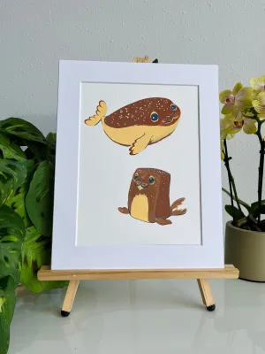 Malasada Monk Seals Original Painting