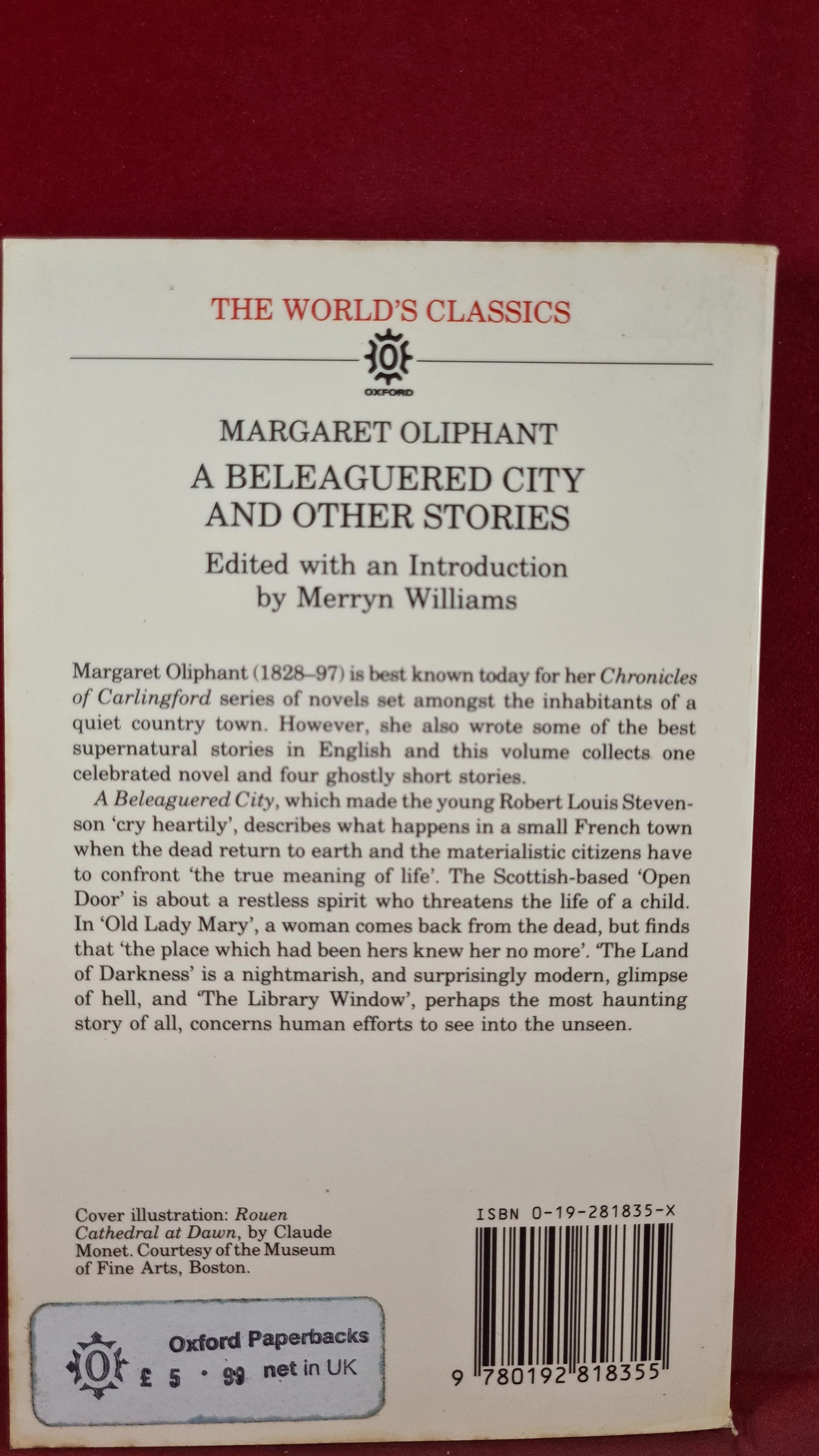 Margaret Oliphant - A Beleaguered City & other stories, Oxford, 1988, Paperbacks