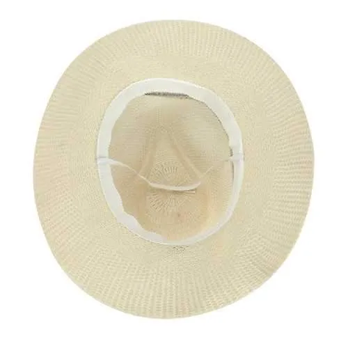 Men Women Polyester Straw Floppy Wide Brim Sun Hat