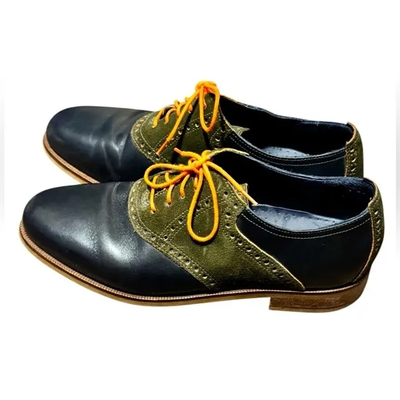 Men’s Cole Haan Blue Leather Oxford Lace Up Shoes Size 9