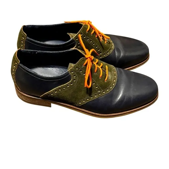 Men’s Cole Haan Blue Leather Oxford Lace Up Shoes Size 9