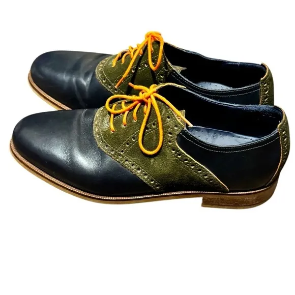 Men’s Cole Haan Blue Leather Oxford Lace Up Shoes Size 9