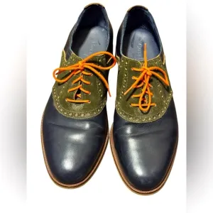 Men’s Cole Haan Blue Leather Oxford Lace Up Shoes Size 9
