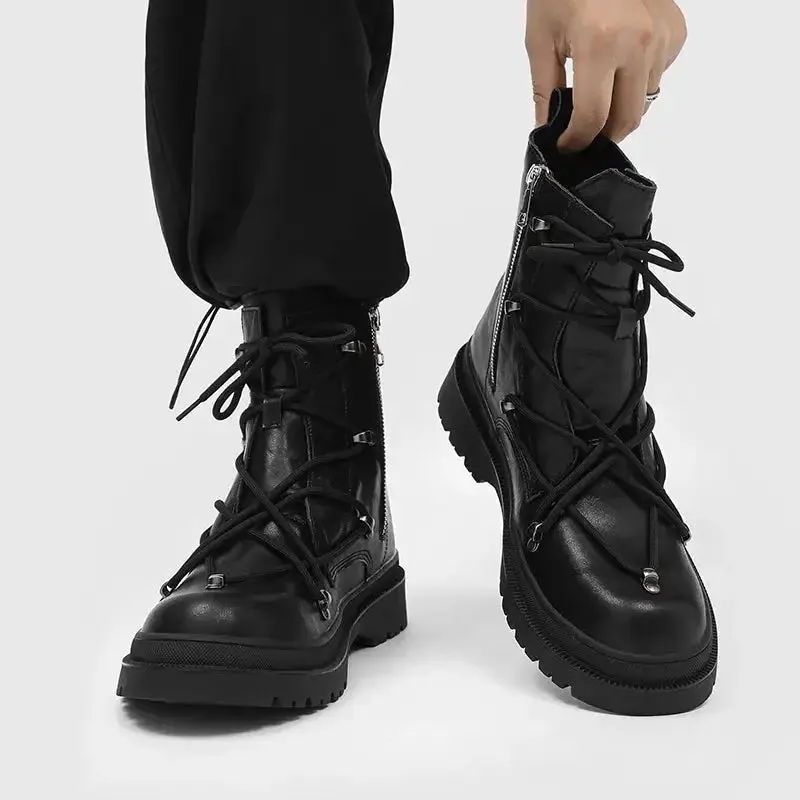 Men's High-top Cross Laced Boots