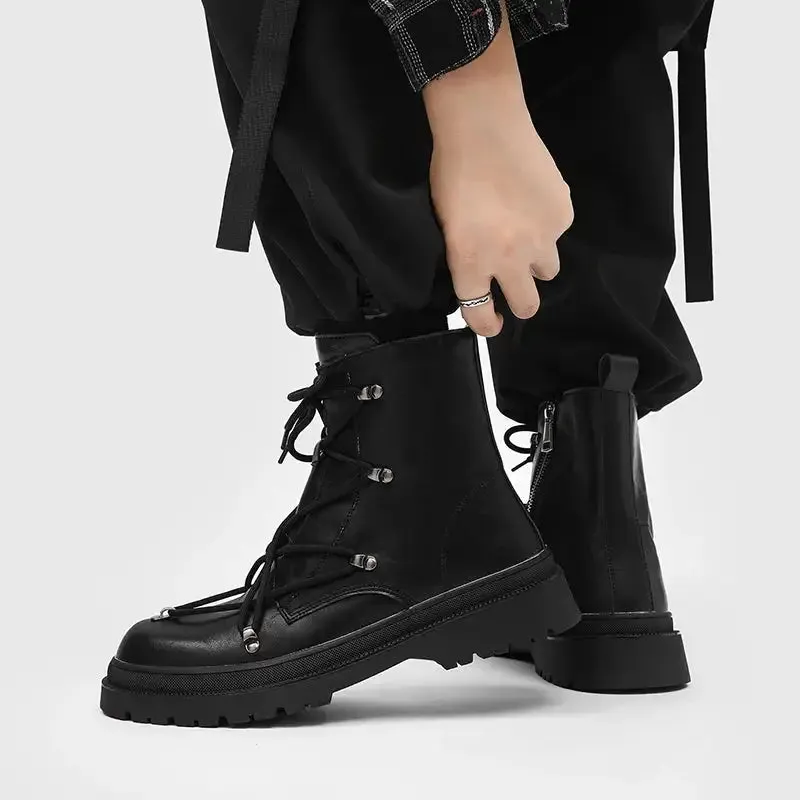 Men's High-top Cross Laced Boots