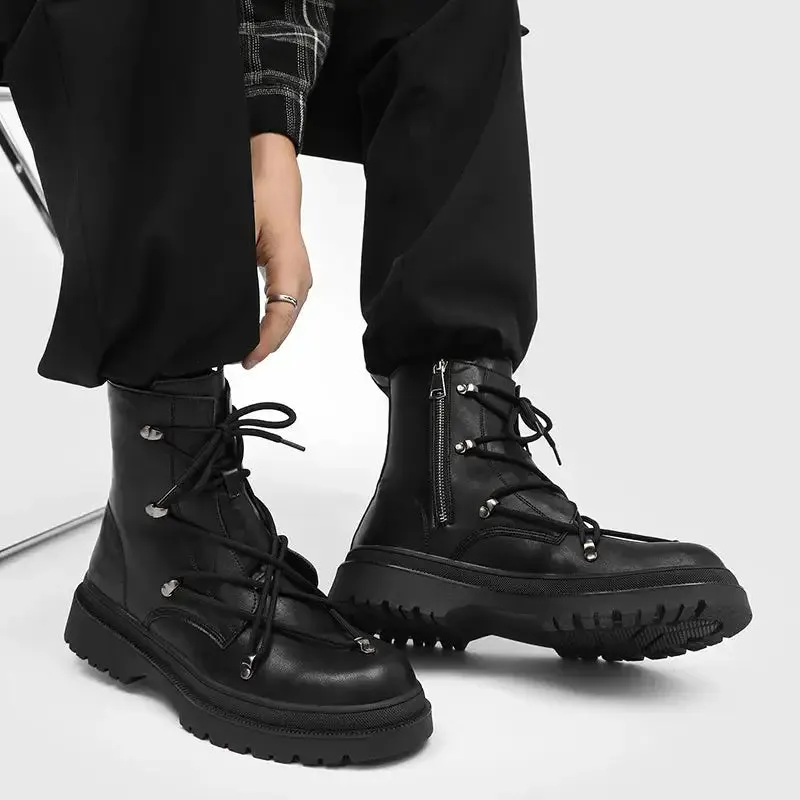 Men's High-top Cross Laced Boots