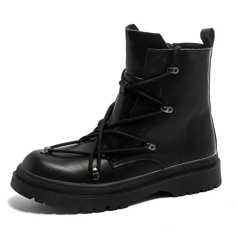 Men's High-top Cross Laced Boots