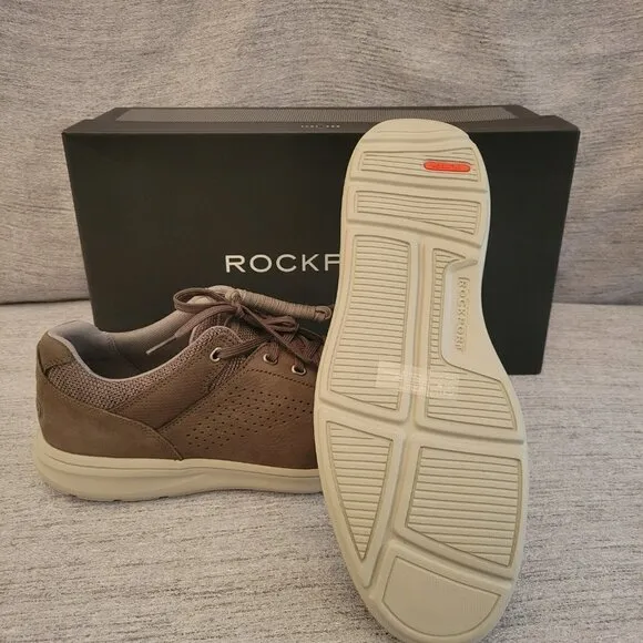 Men's Rockport Zaden UBal Oxford Sneaker Breen Embossed Nubuck/Suede