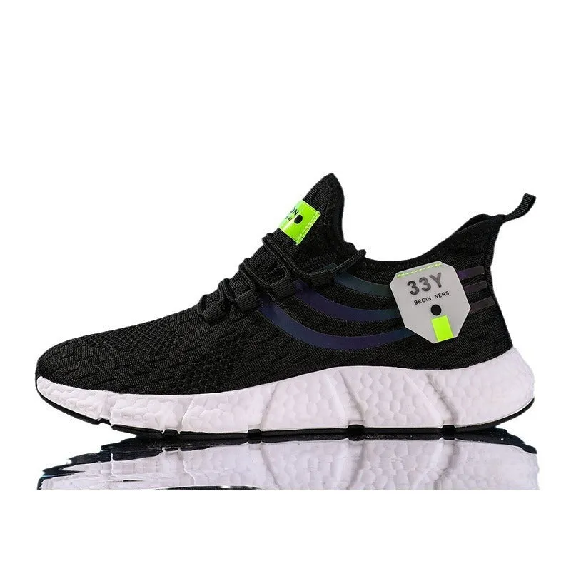 Men's running shoes men's lightweight sports shoes fly woven breathable fashionable men's shoes