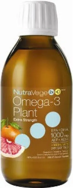 NutraVege D Omega-3 Plant Based 500mg Grapefruit Tangerine Flavour 200ml