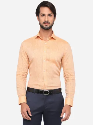 Orange Solid Regular Fit Formal Shirt | JadeBlue