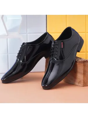 Ostrichfit men's lace-up shoes in Leather Black OF-6527 BLK