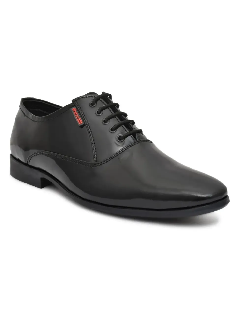 Ostrichfit men's lace-up shoes in Leather Black OF-6527 BLK